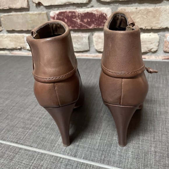 plenty by tracy reese Natalya High Heel Brown Bootie Ankle Boot Nib 8 38.5 - Picture 5 of 13